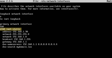 inet static