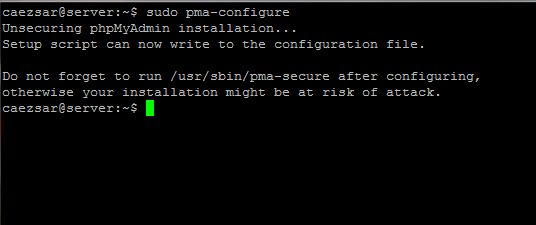 run pma-configure