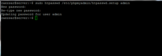 set phpmyadmin setup directory password