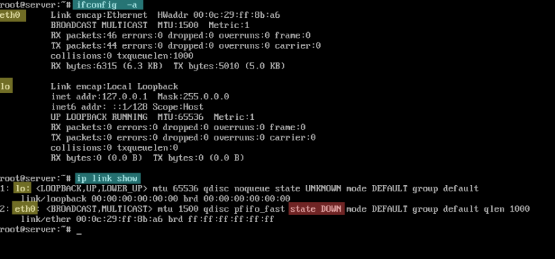 list network interfaces