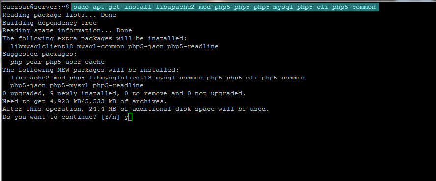 install php5