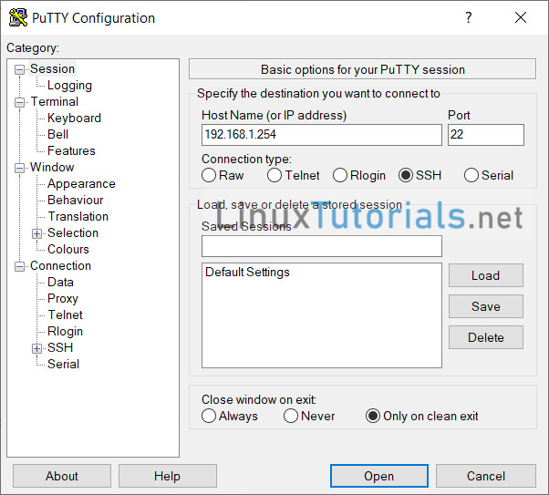 Connect to Ubuntu Server Virtual Machine with PuTTY SSH Client